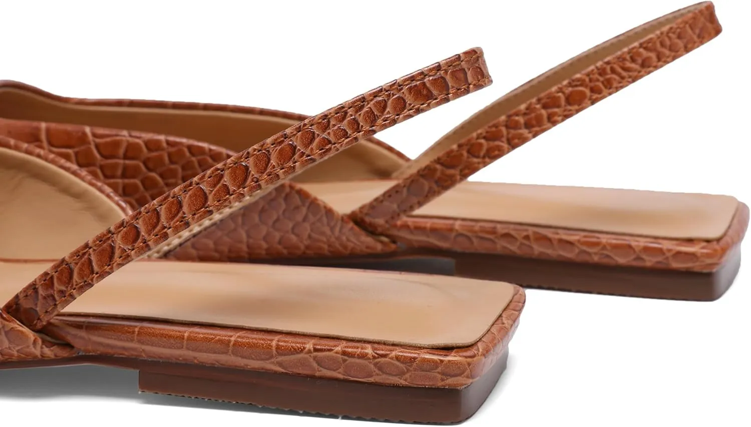 Slingback Flats for Women Slip On Pointed Toe Casual Mule Shoes