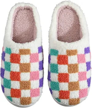 Slippers for Women Men Fuzzy Memory Foam Slipper Fluffy Winter Soft Warm Slip On House Shoes