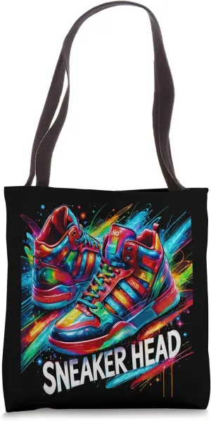 Sneaker Head Urban Streetwear Retro Kicks Enthusiast Tote Bag