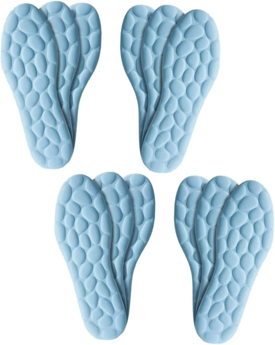 Sneakers Insoles 6 Pairs High Elastic Nonslip Breathable Arch Support for Men Women