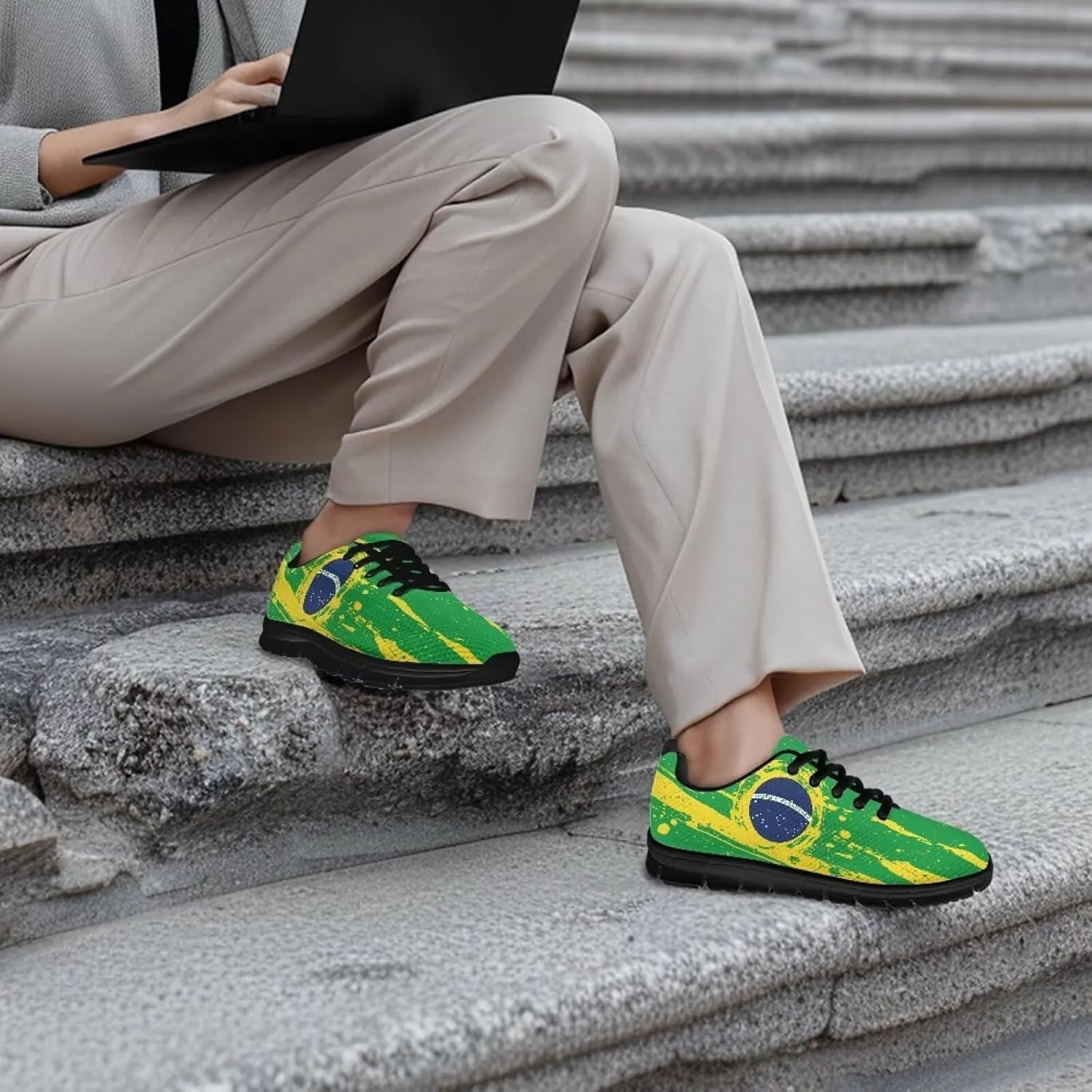 Sneakers Walking Lace-Up Comfortable Sneakers Workout Sport Work Casual Tennis Shoes