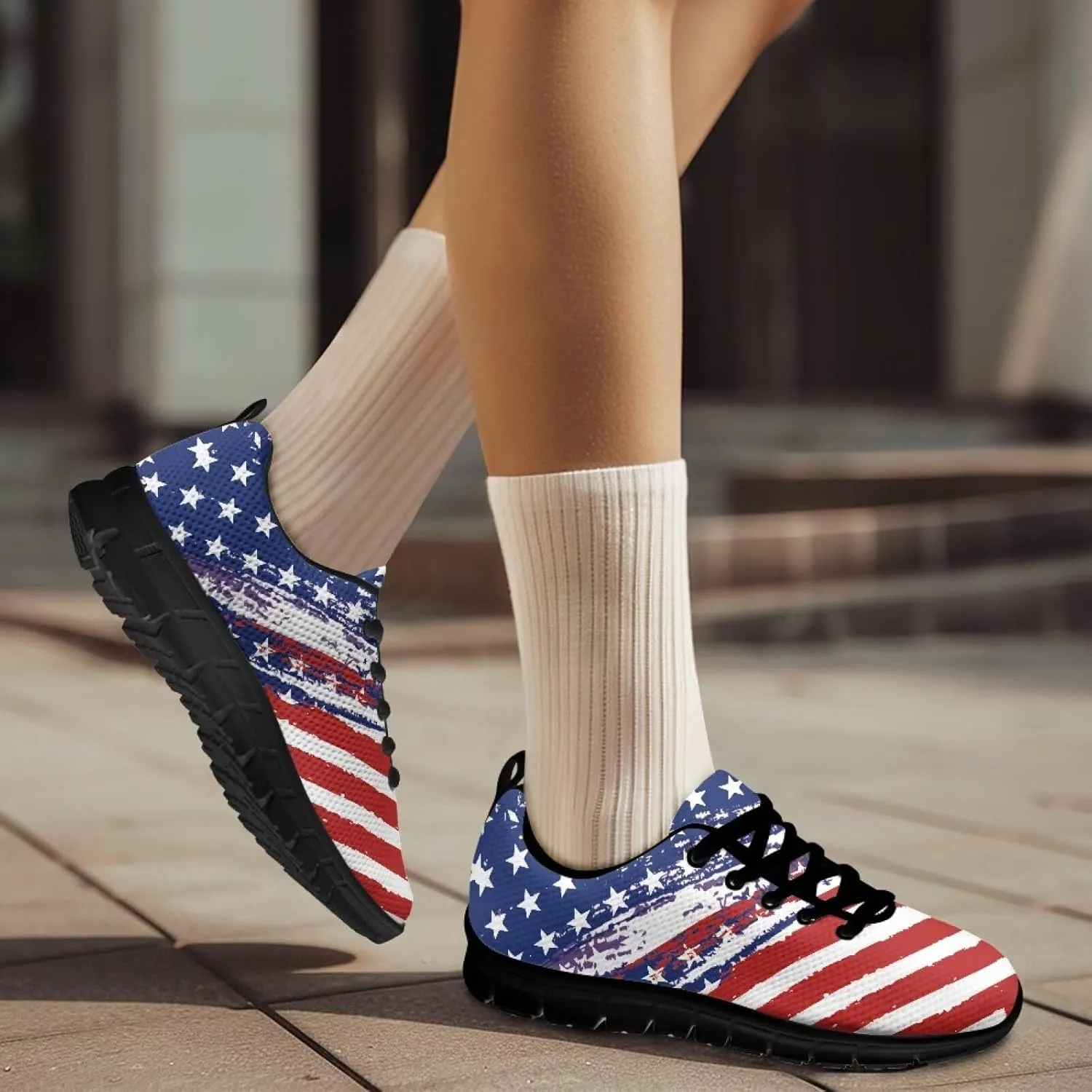 Sneakers Walking Lace-Up Comfortable Sneakers Workout Sport Work Casual Tennis Shoes
