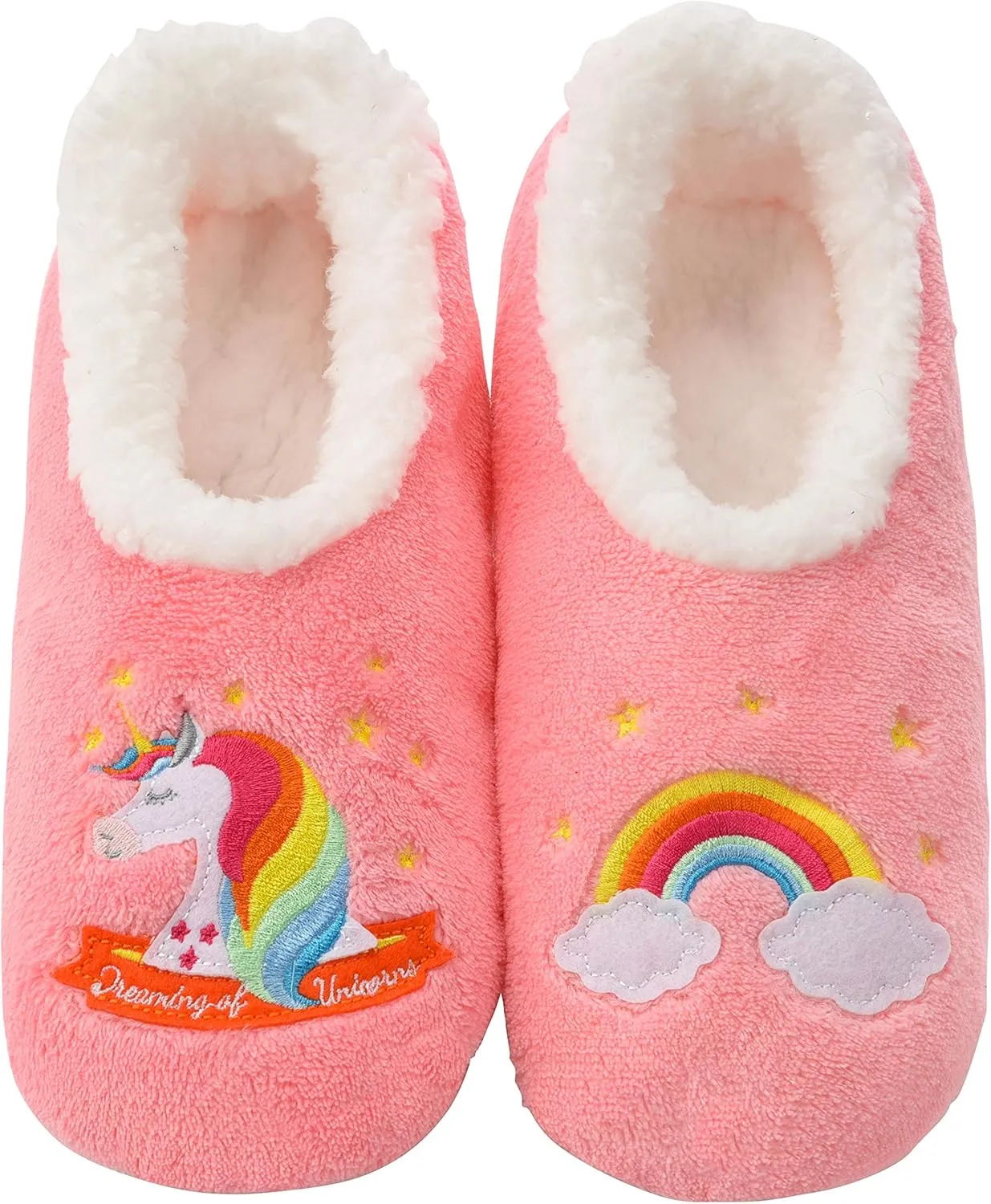 Snoozies Pairable Slipper Socks - Funny House Slippers for Women, Non-Slip Fuzzy Slipper Socks