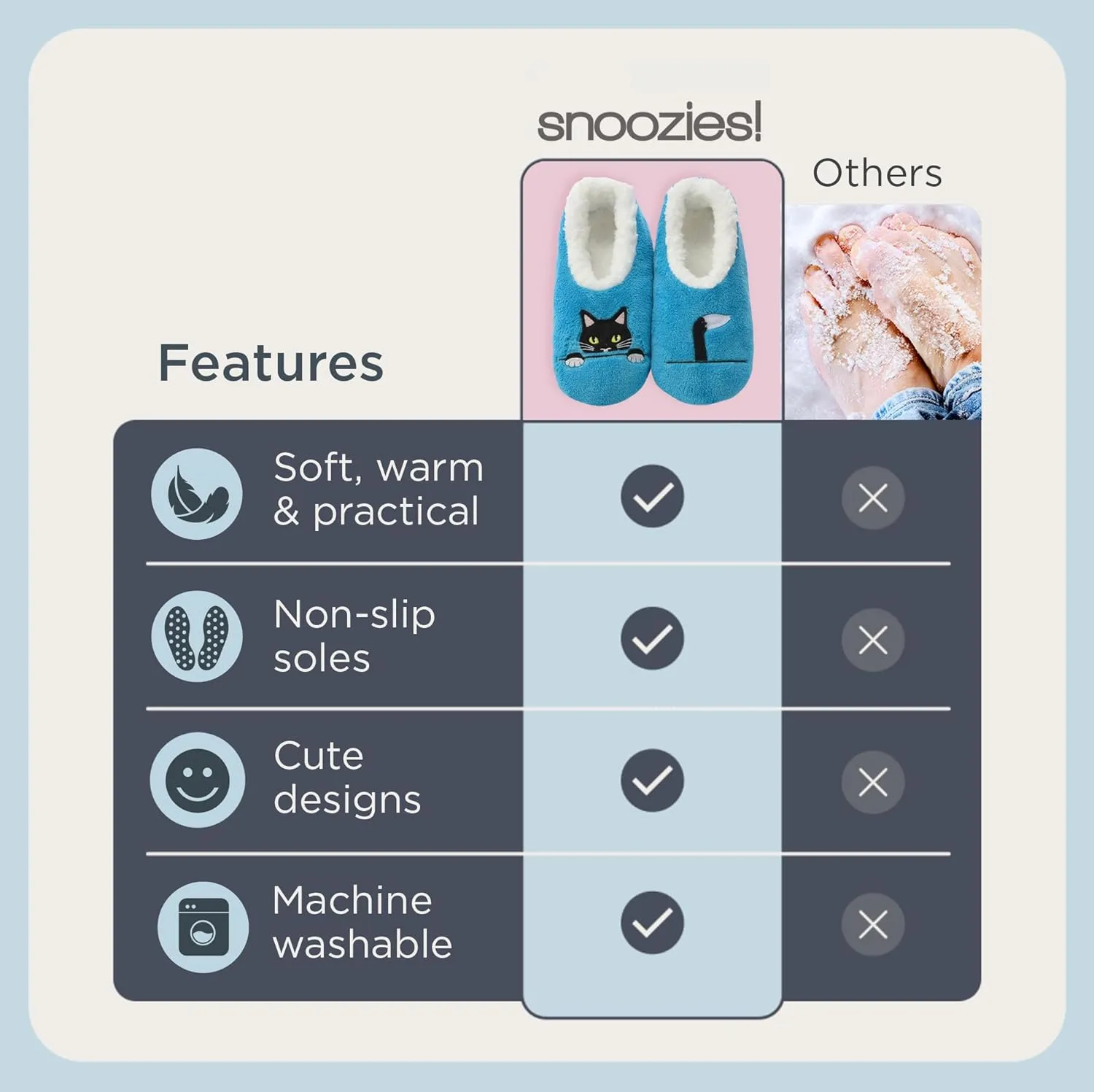 Snoozies Pairable Slipper Socks - Funny House Slippers for Women, Non-Slip Fuzzy Slipper Socks