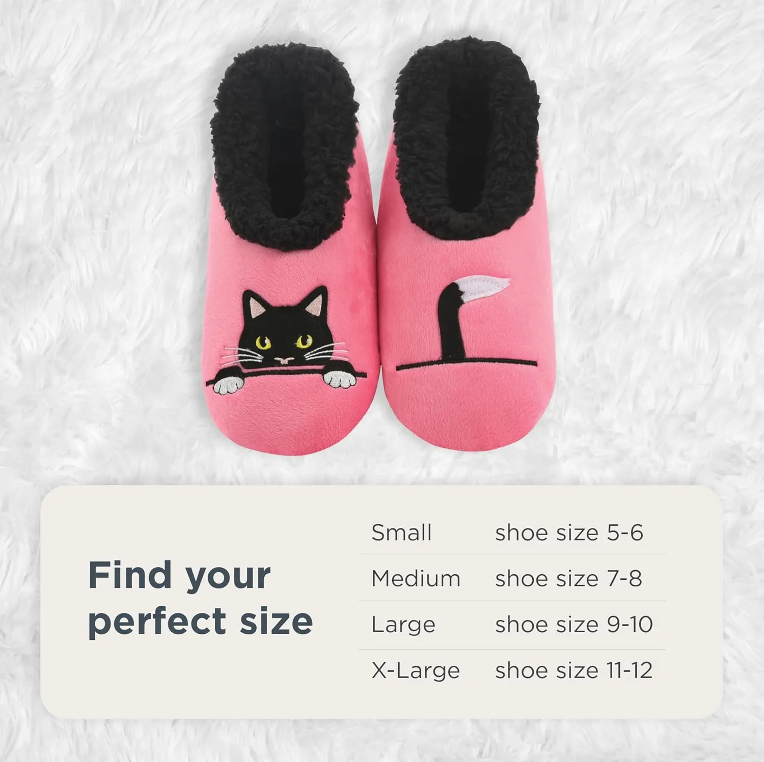 Snoozies Pairable Slipper Socks - Funny House Slippers for Women, Non-Slip Fuzzy Slipper Socks