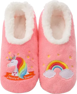 Snoozies Pairable Slipper Socks - Funny House Slippers for Women, Non-Slip Fuzzy Slipper Socks