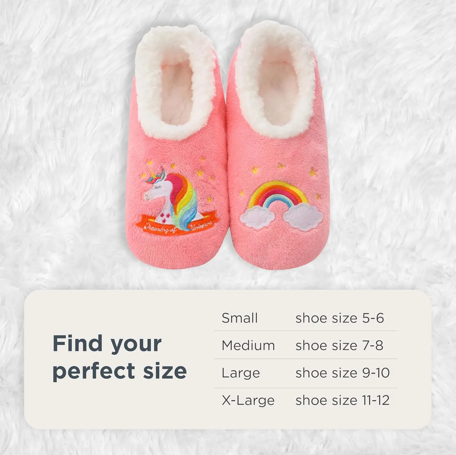 Snoozies Pairable Slipper Socks - Funny House Slippers for Women, Non-Slip Fuzzy Slipper Socks