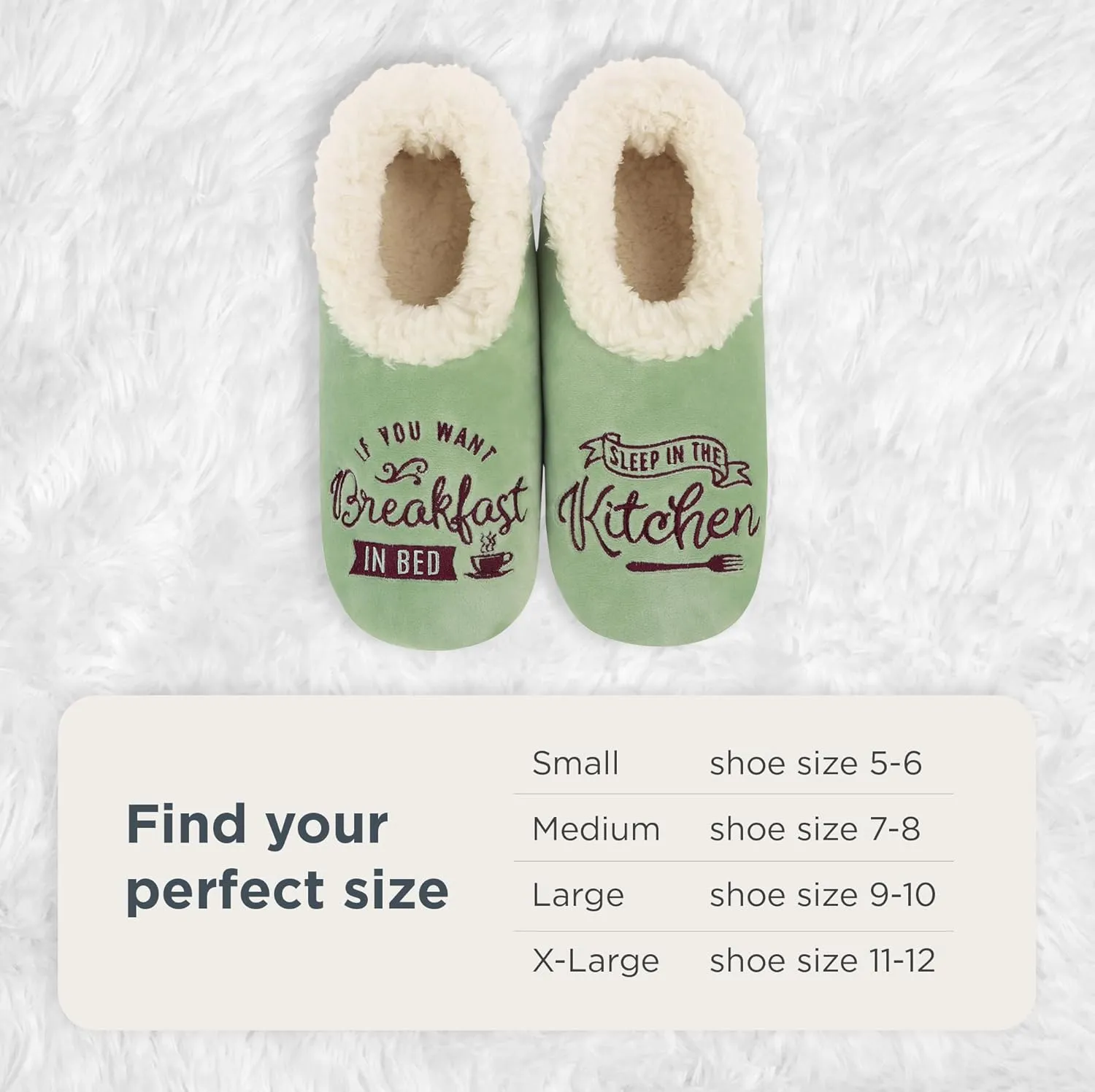 Snoozies Pairable Slipper Socks - Funny House Slippers for Women, Non-Slip Fuzzy Slipper Socks