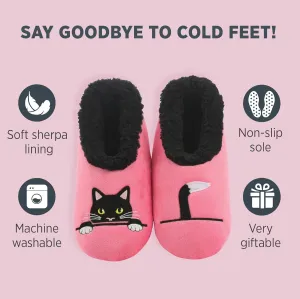 Snoozies Pairable Slipper Socks - Funny House Slippers for Women, Non-Slip Fuzzy Slipper Socks