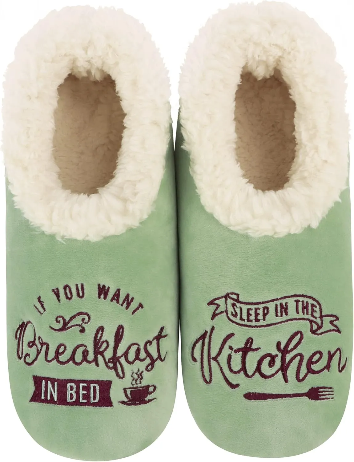 Snoozies Pairable Slipper Socks - Funny House Slippers for Women, Non-Slip Fuzzy Slipper Socks