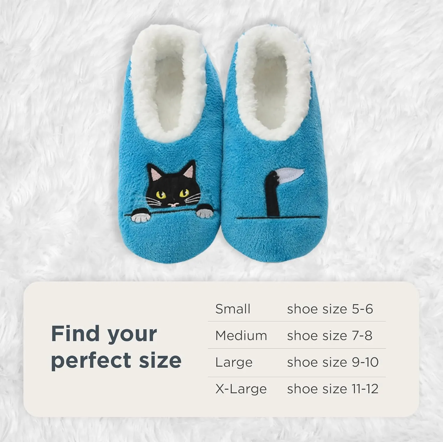 Snoozies Pairable Slipper Socks - Funny House Slippers for Women, Non-Slip Fuzzy Slipper Socks