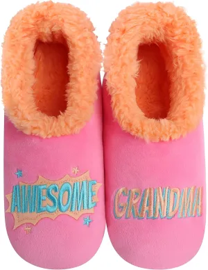 Snoozies Pairable Slipper Socks - Funny House Slippers for Women, Non-Slip Fuzzy Slipper Socks