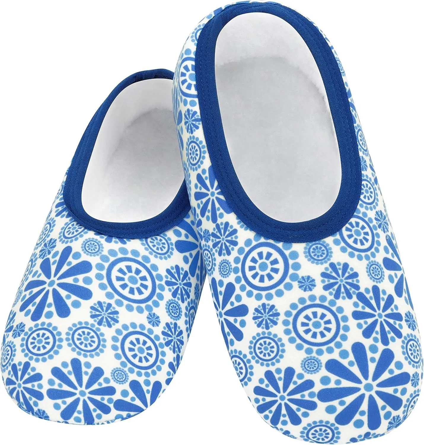 Snoozies Skinnies slipper socks for Women - Non-Slip slipper socks Lightweight Soft Sherpa Lining - Foldable