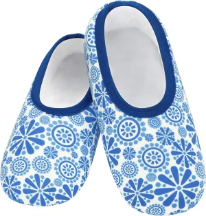 Snoozies Skinnies slipper socks for Women - Non-Slip slipper socks Lightweight Soft Sherpa Lining - Foldable