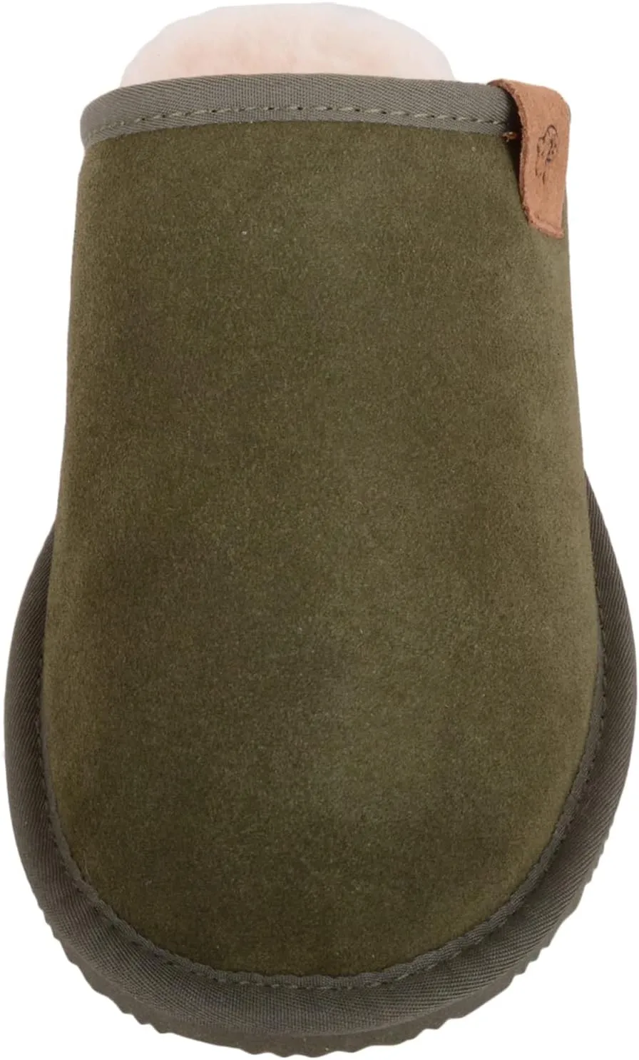 SNUGRUGS Mens Genuine Sheepskin Open Back Winter Mule Slipper with EVA Sole