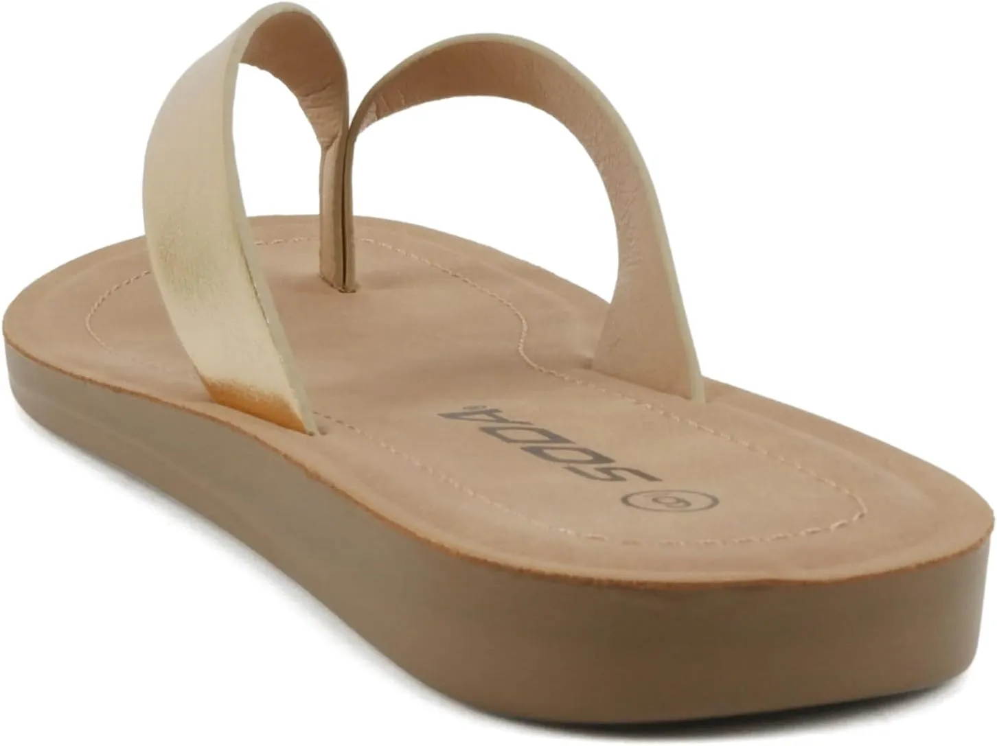 Soda Shoes Women Flip Flops Basic Plain Slippers Thongs Sandals Strap Casual Beach Ella-S