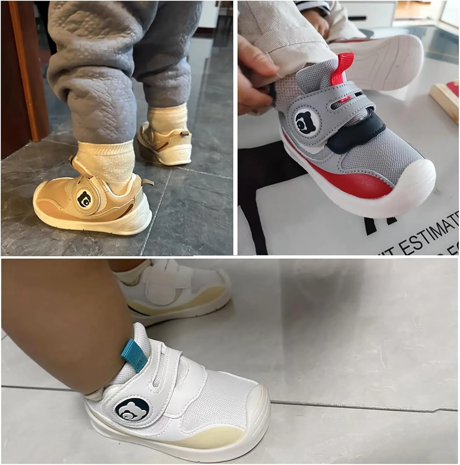 SOFMUO Baby Shoes Trainers Infant Girls Boys Breathable Outdoor Sneakers Toddler First Walkers Little Kids Tennis Walking Shoe 1-4 Years