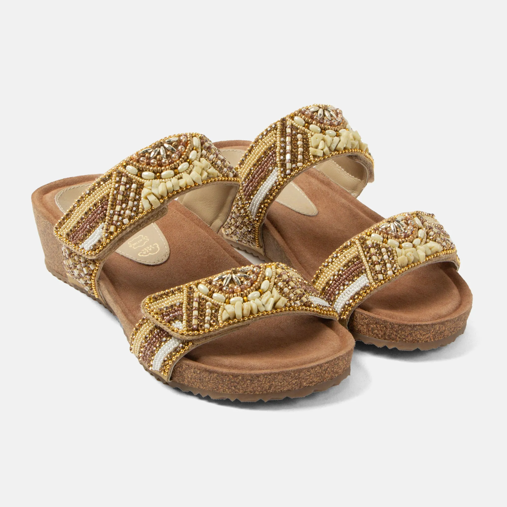 Sol Women's Slippers Leather Beige