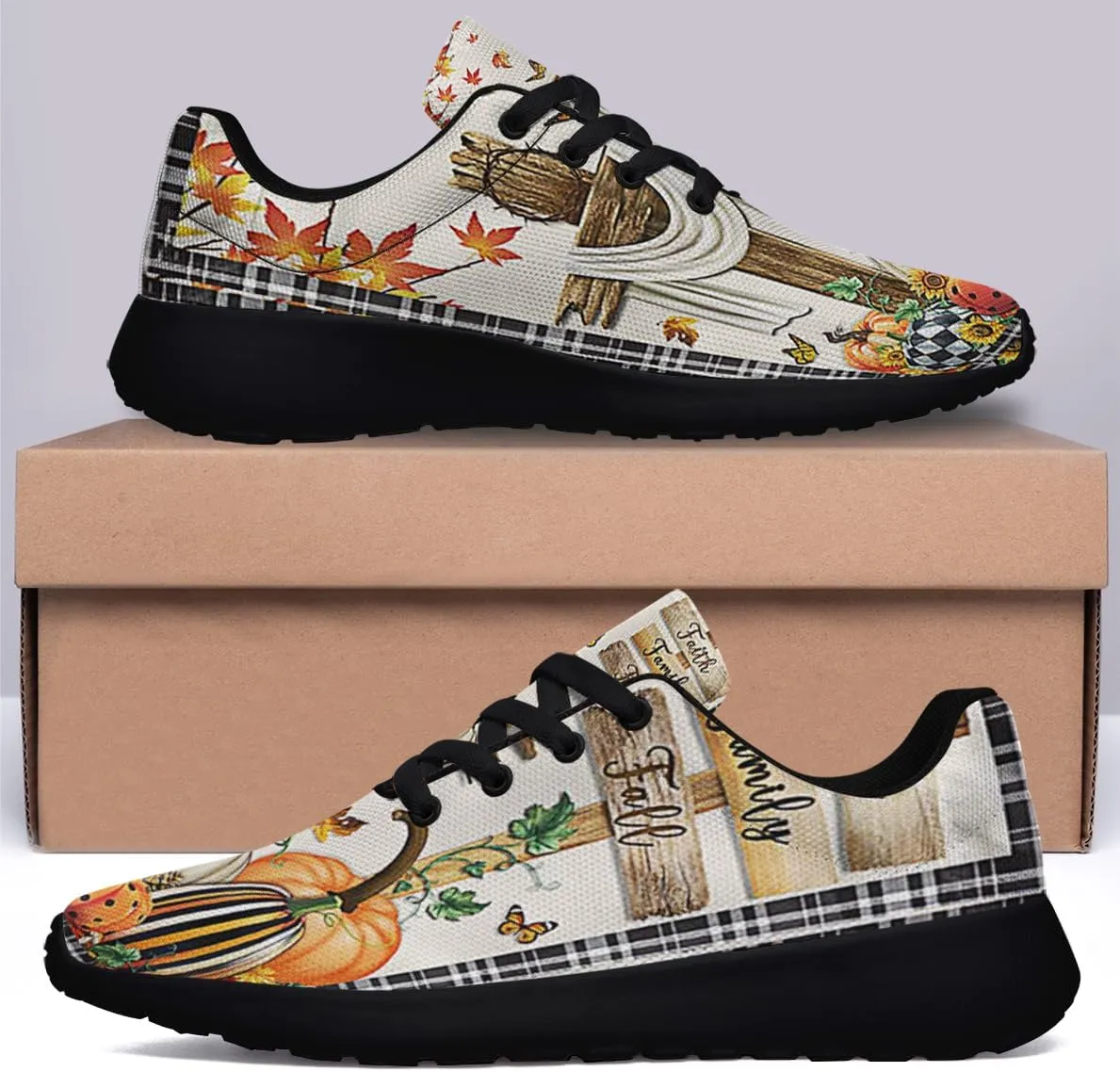 Sonzj-II Happy Thanksgiving Day Shoes for Men Women Lightweight Tennis Running Walking Sneakers