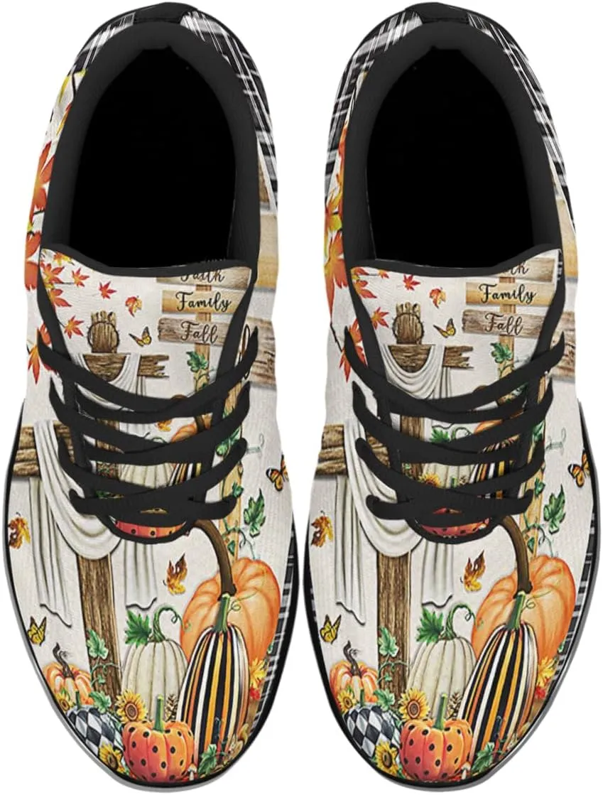 Sonzj-II Happy Thanksgiving Day Shoes for Men Women Lightweight Tennis Running Walking Sneakers