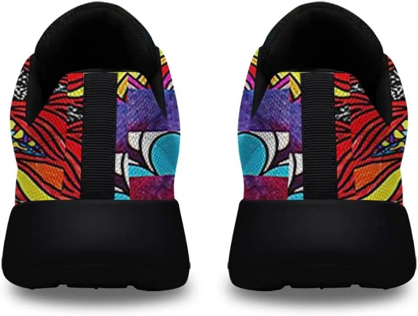 Sonzj-II Peace Hippie Printed Men Women Running Walking Shoes Lightweight Breathable Fashion Sneakers