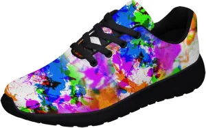 Sonzj-II Women Men Tennis Shoes,Athletic Fashion Neon Splatters with Paint Cool Sneaker for Girl,Boy,Gym,Walking,Hiking,Jogging,Running,Travel and More