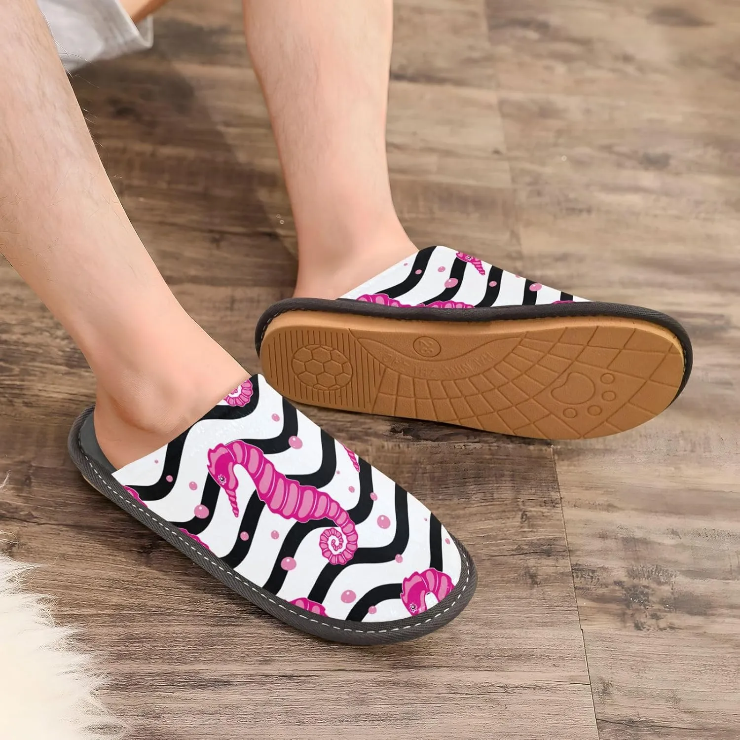 Spa Slippers Indoor House Fuzzy Slippers Soft Memory Foam Non-Slip Home Slipper Winter Shoes For Bedroom Hotel Travel 4-11