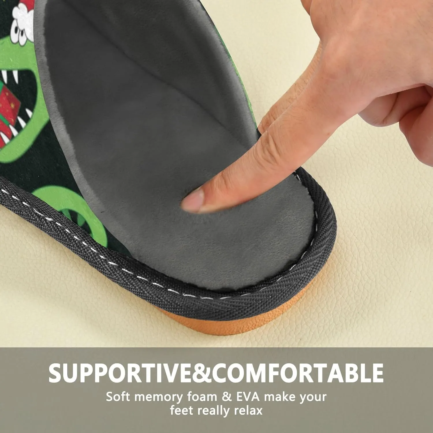Spa Slippers Indoor House Fuzzy Slippers Soft Memory Foam Non-Slip Home Slipper Winter Shoes For Bedroom Hotel Travel 4-11