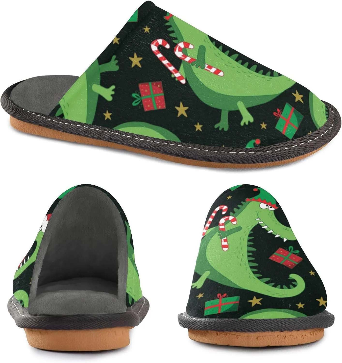 Spa Slippers Indoor House Fuzzy Slippers Soft Memory Foam Non-Slip Home Slipper Winter Shoes For Bedroom Hotel Travel 4-11