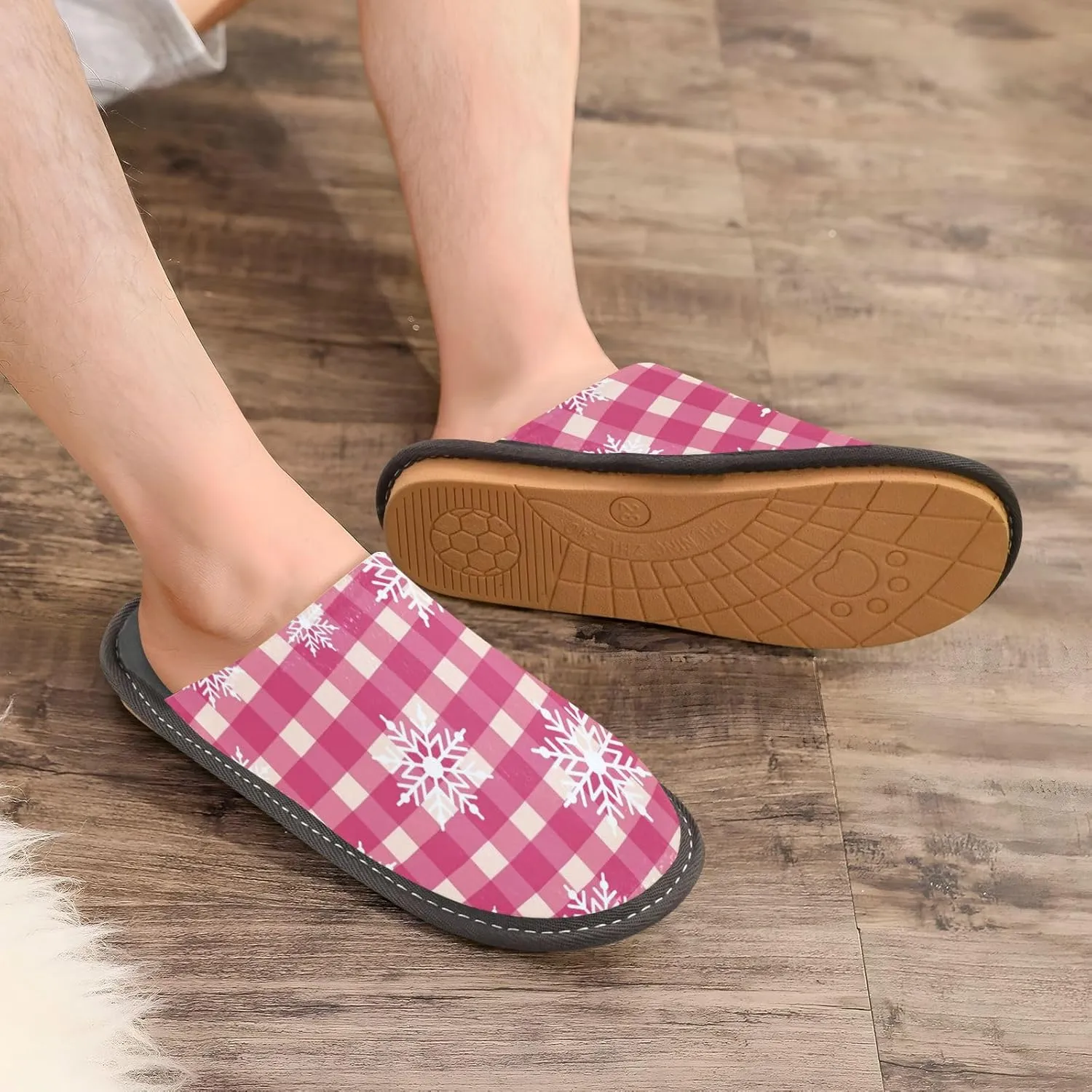 Spa Slippers Indoor House Fuzzy Slippers Soft Memory Foam Non-Slip Home Slipper Winter Shoes For Bedroom Hotel Travel 4-11