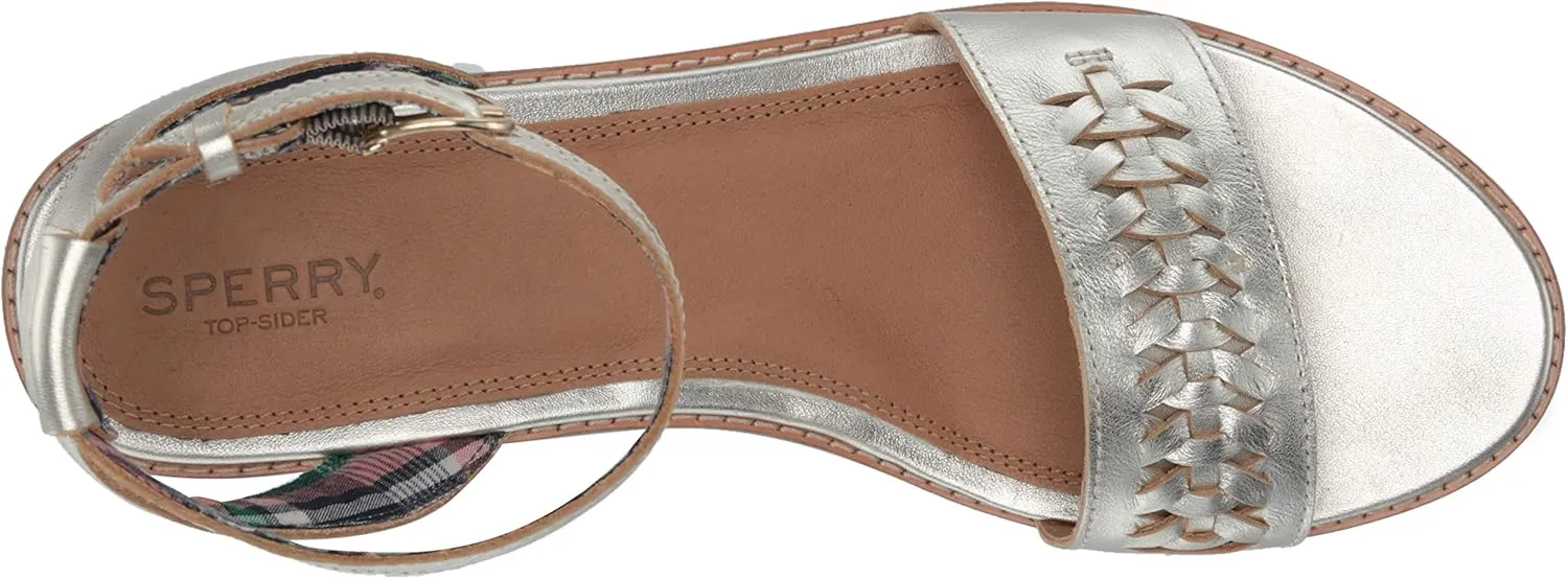 Sperry Women's Seaport City Sandal Ankle Strap Woven Leather Sandal