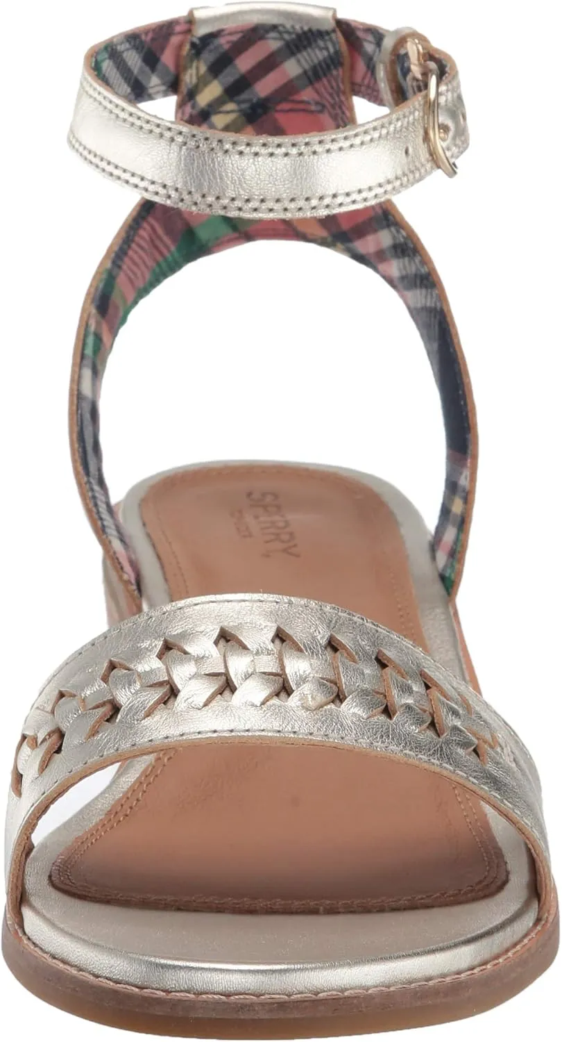 Sperry Women's Seaport City Sandal Ankle Strap Woven Leather Sandal