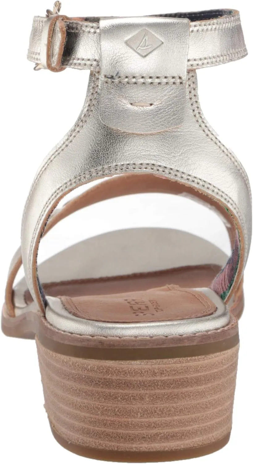 Sperry Women's Seaport City Sandal Ankle Strap Woven Leather Sandal