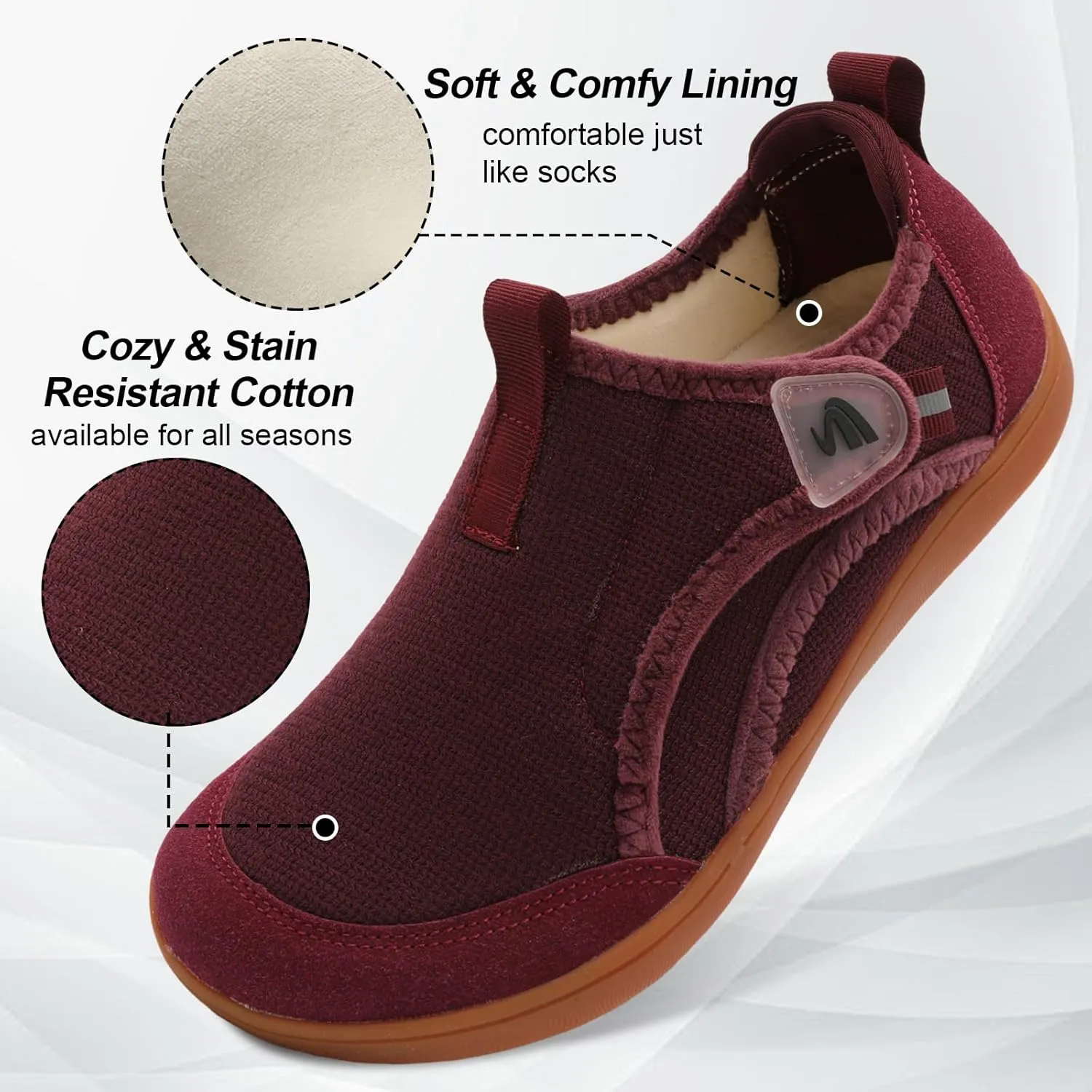 Spesoul Womens Slippers Adjustable Wide Diabetic Shoes Swollen Edema House Slipper Indoor Outdoor Slippers Barefoot House Shoes Cozy Walking Shoe for Bedroom Office Travel