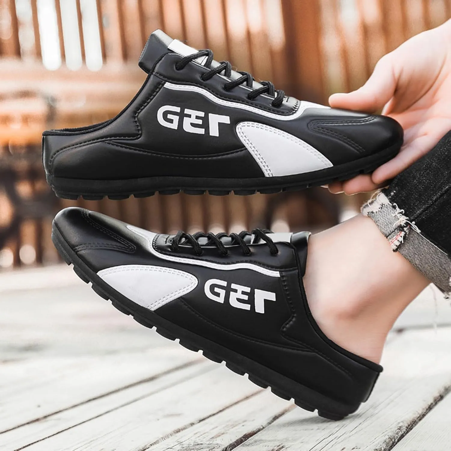 Spring New Men's Shoes Lazy Slip Ons and Half Slippers Foreign Trade Men's Casual Shoes Casual Shoes for Men Sz8 Mens Dress S