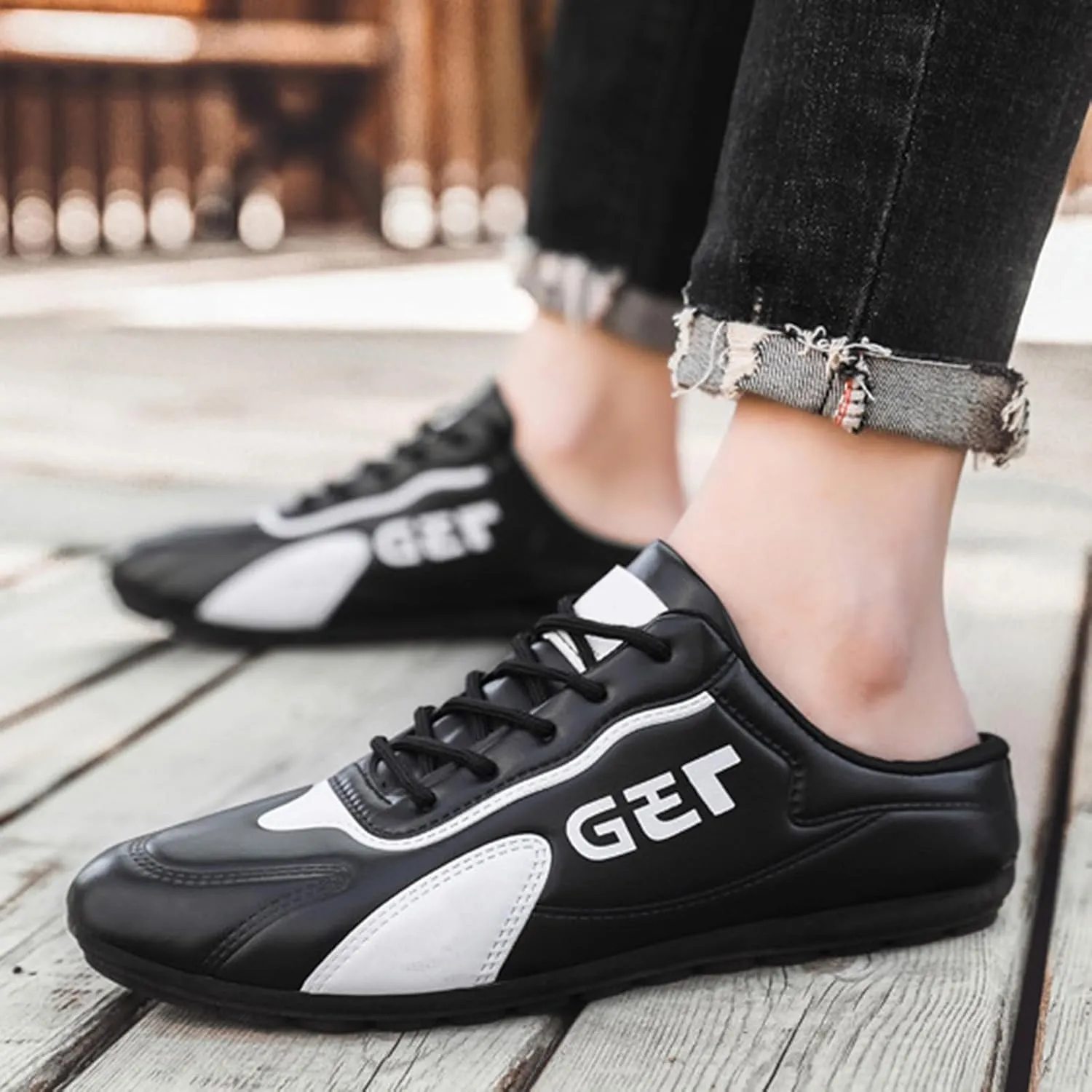 Spring New Men's Shoes Lazy Slip Ons and Half Slippers Foreign Trade Men's Casual Shoes Casual Shoes for Men Sz8 Mens Dress S