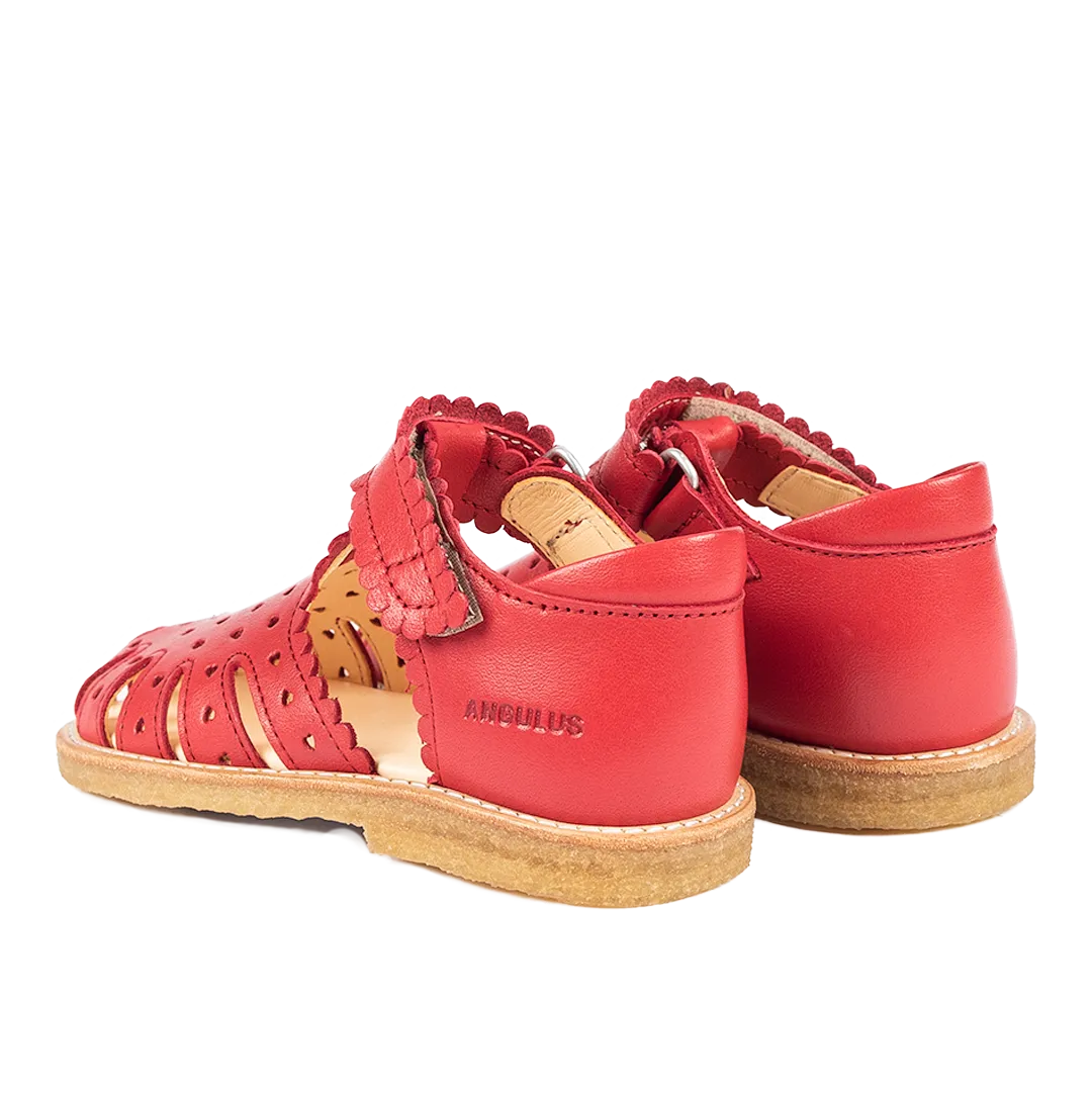 Starter sandal with mini-hearts and velcro closure