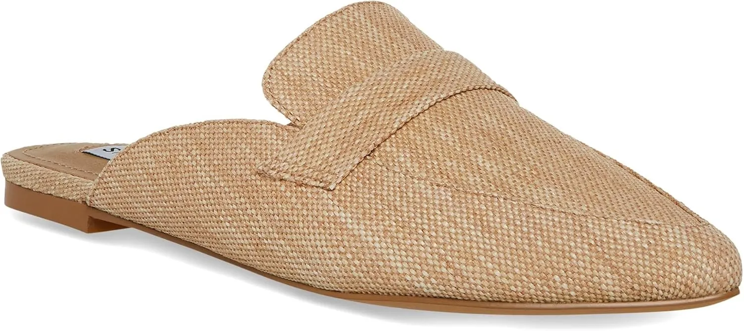 Steve Madden Flavor Flat Mule Natural Raffia 5.5 M