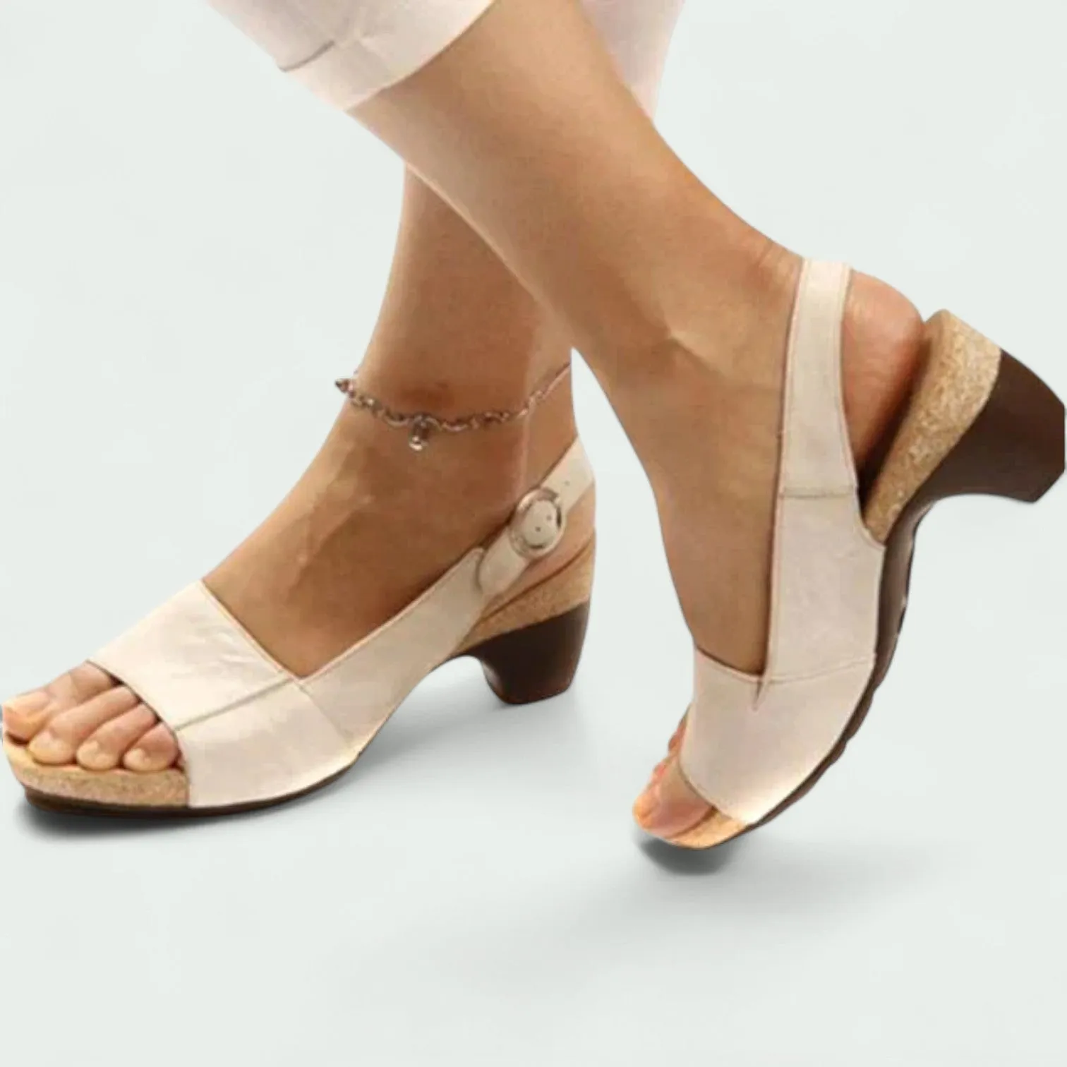 Strazoro | Low Heel Slingback Sandals for Women – Elegant & Supportive Fit