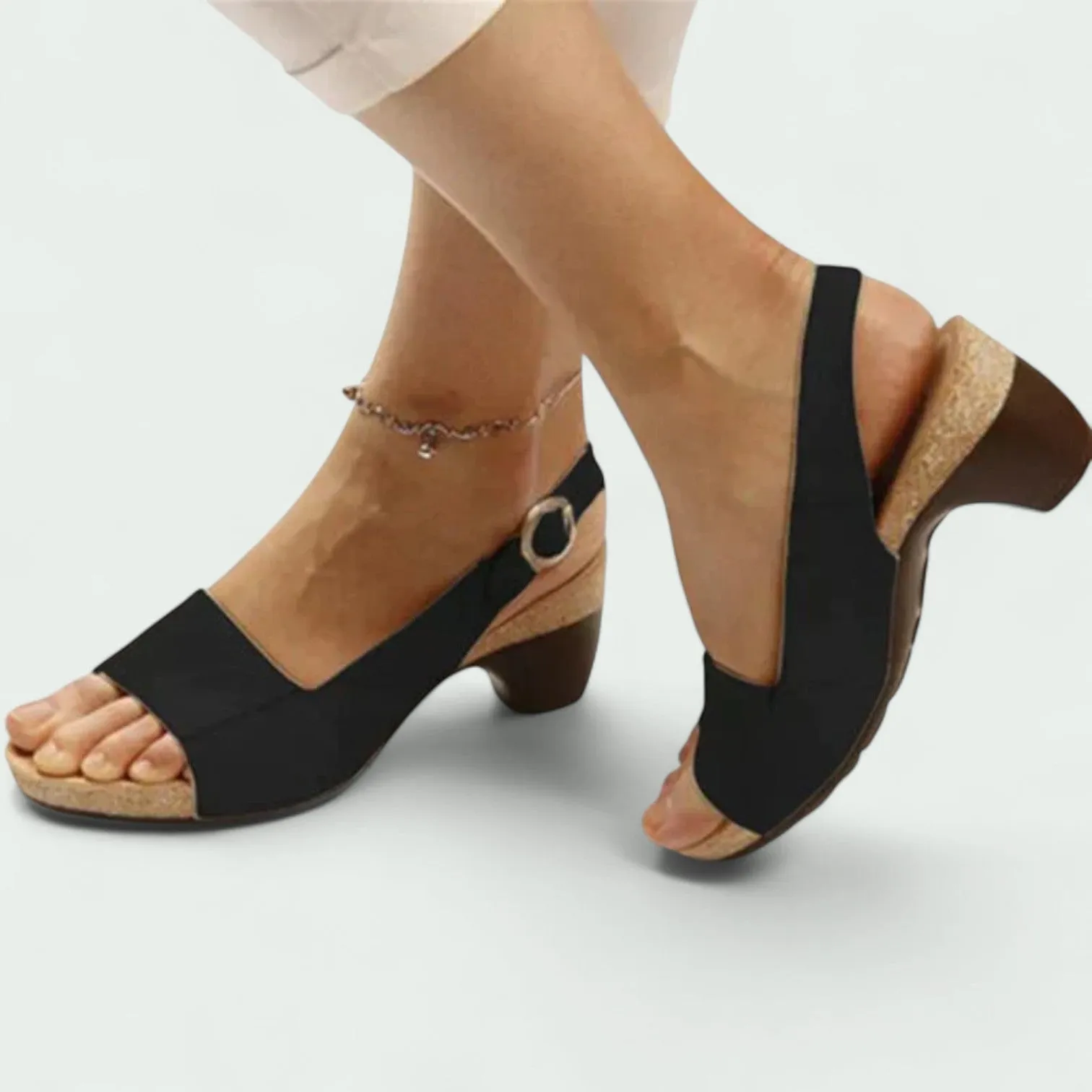 Strazoro | Low Heel Slingback Sandals for Women – Elegant & Supportive Fit