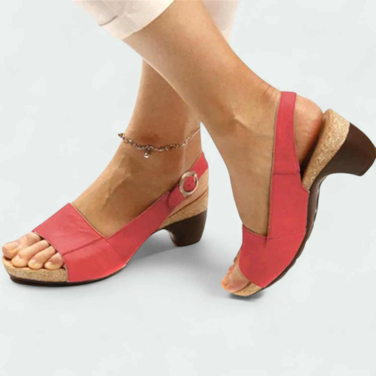 Strazoro | Low Heel Slingback Sandals for Women – Elegant & Supportive Fit