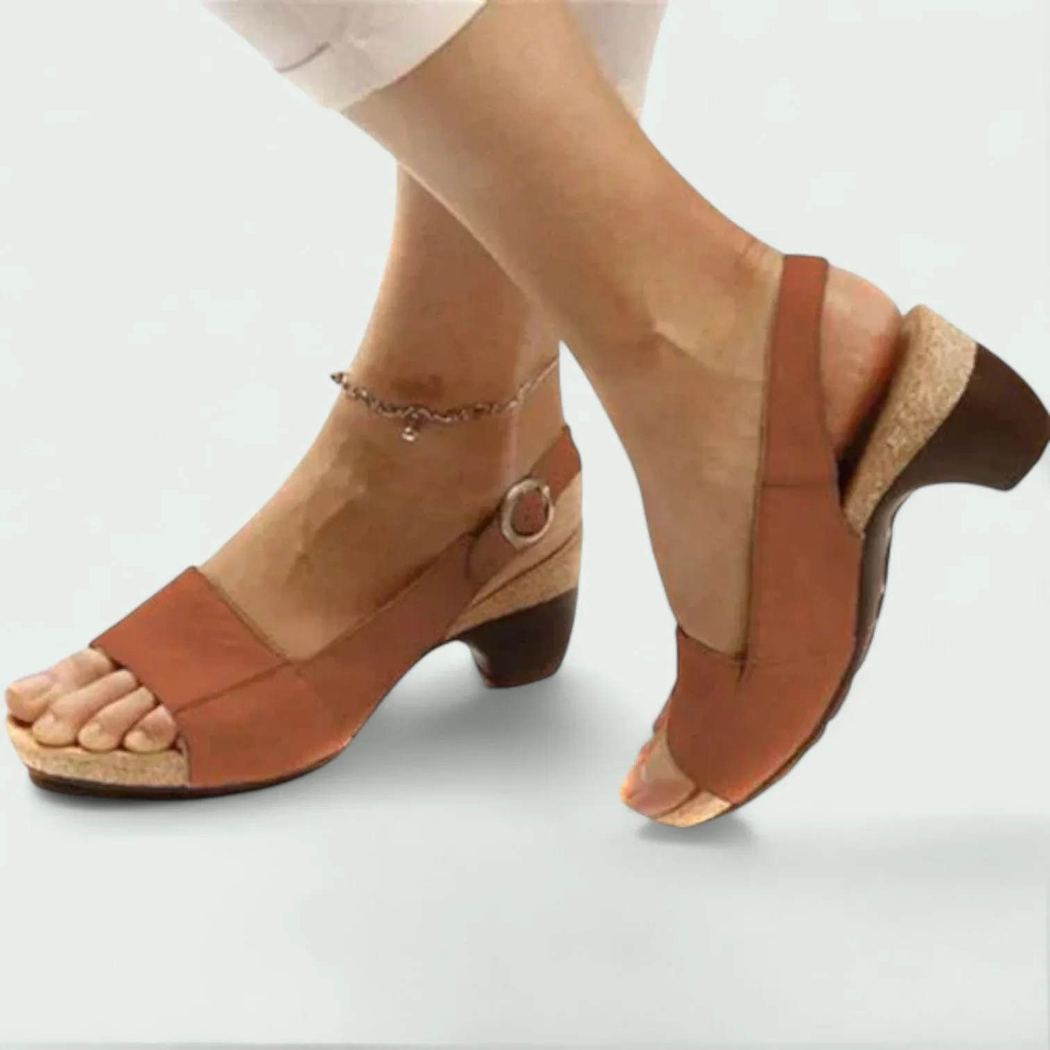 Strazoro | Low Heel Slingback Sandals for Women – Elegant & Supportive Fit