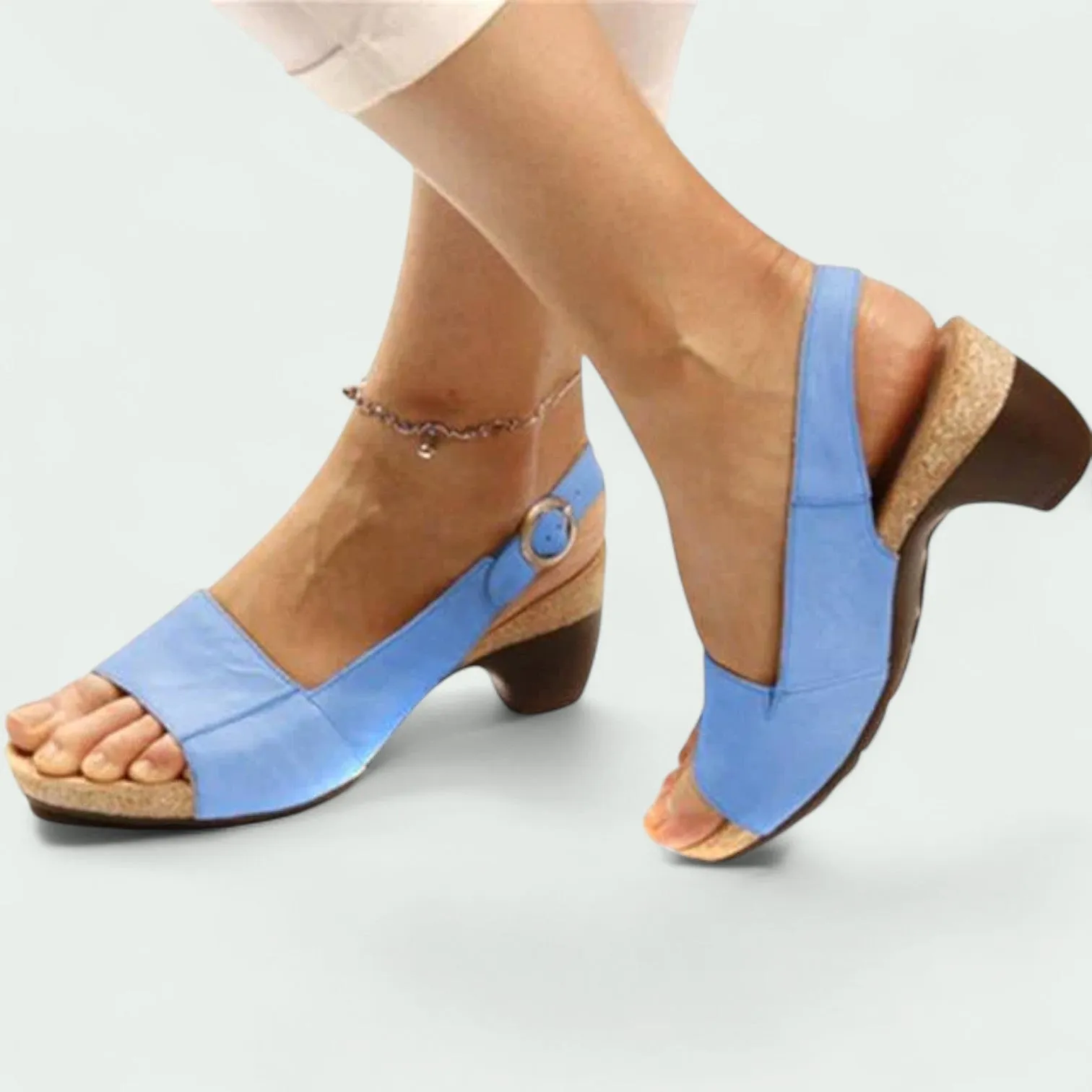Strazoro | Low Heel Slingback Sandals for Women – Elegant & Supportive Fit