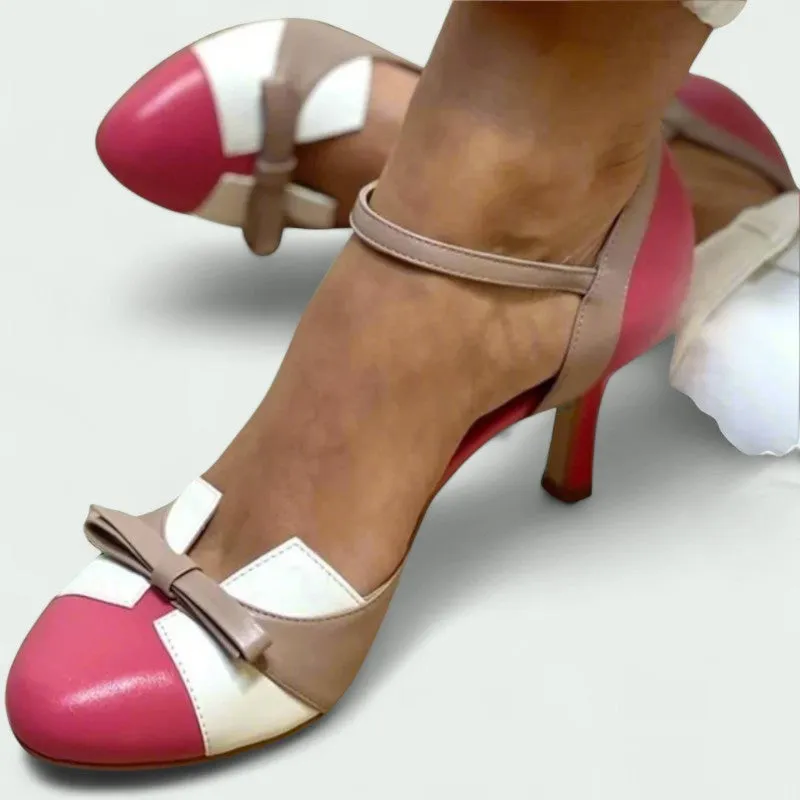Strazoro | Mid-heel Dress Shoes with Ankle Strap and Closed Toe (Women)