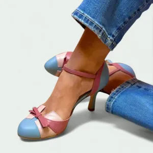 Strazoro | Mid-heel Dress Shoes with Ankle Strap and Closed Toe (Women)