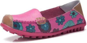 Sunporx Women's Comfortable Loafers Driving Moccasins Shoe Casual Flats Slip on Walking Breathable Non-Slip Office Work Shoe