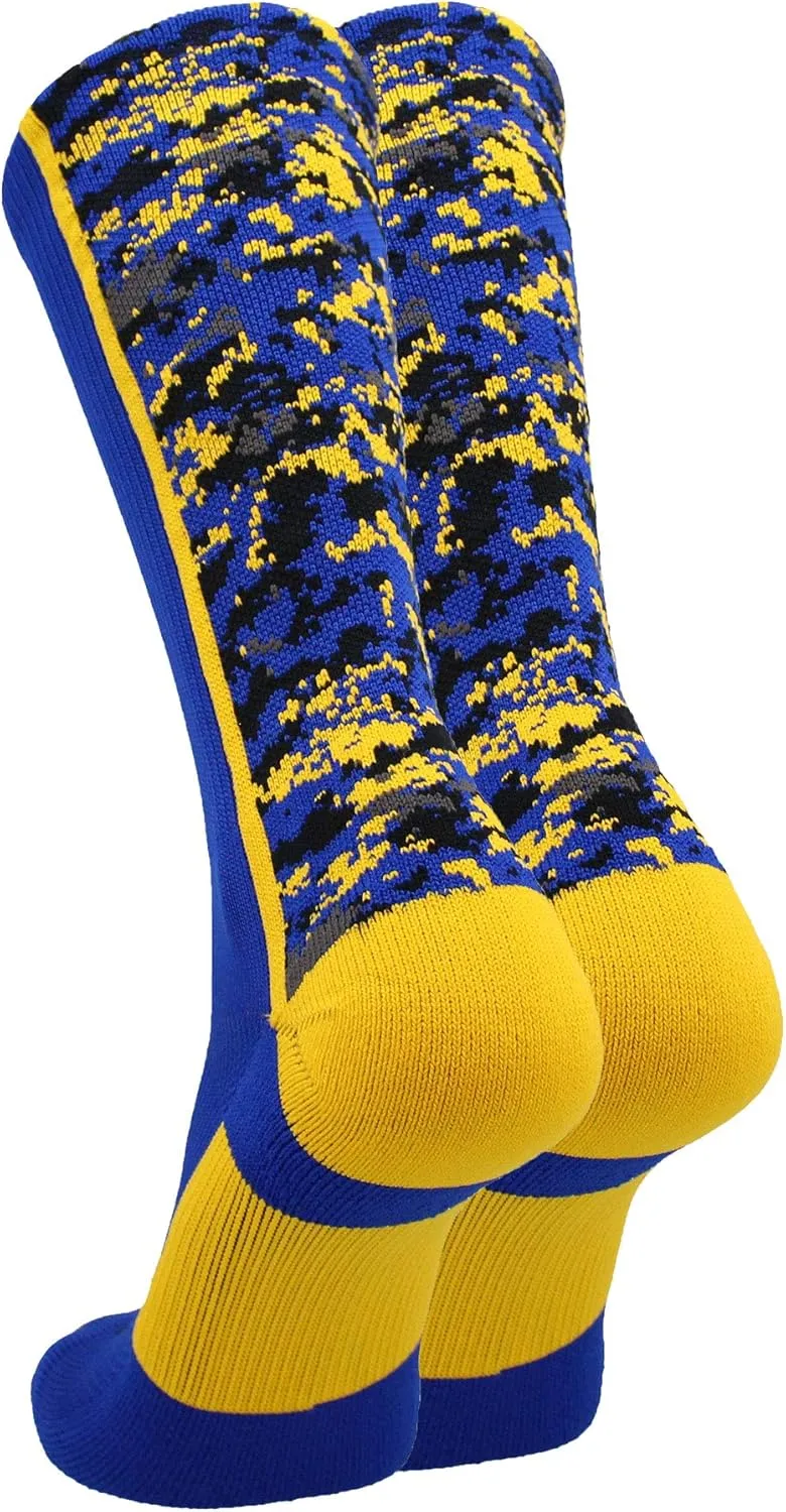 TCK Athletic Crew Socks Digital Camo Football Basketball Lacrosse