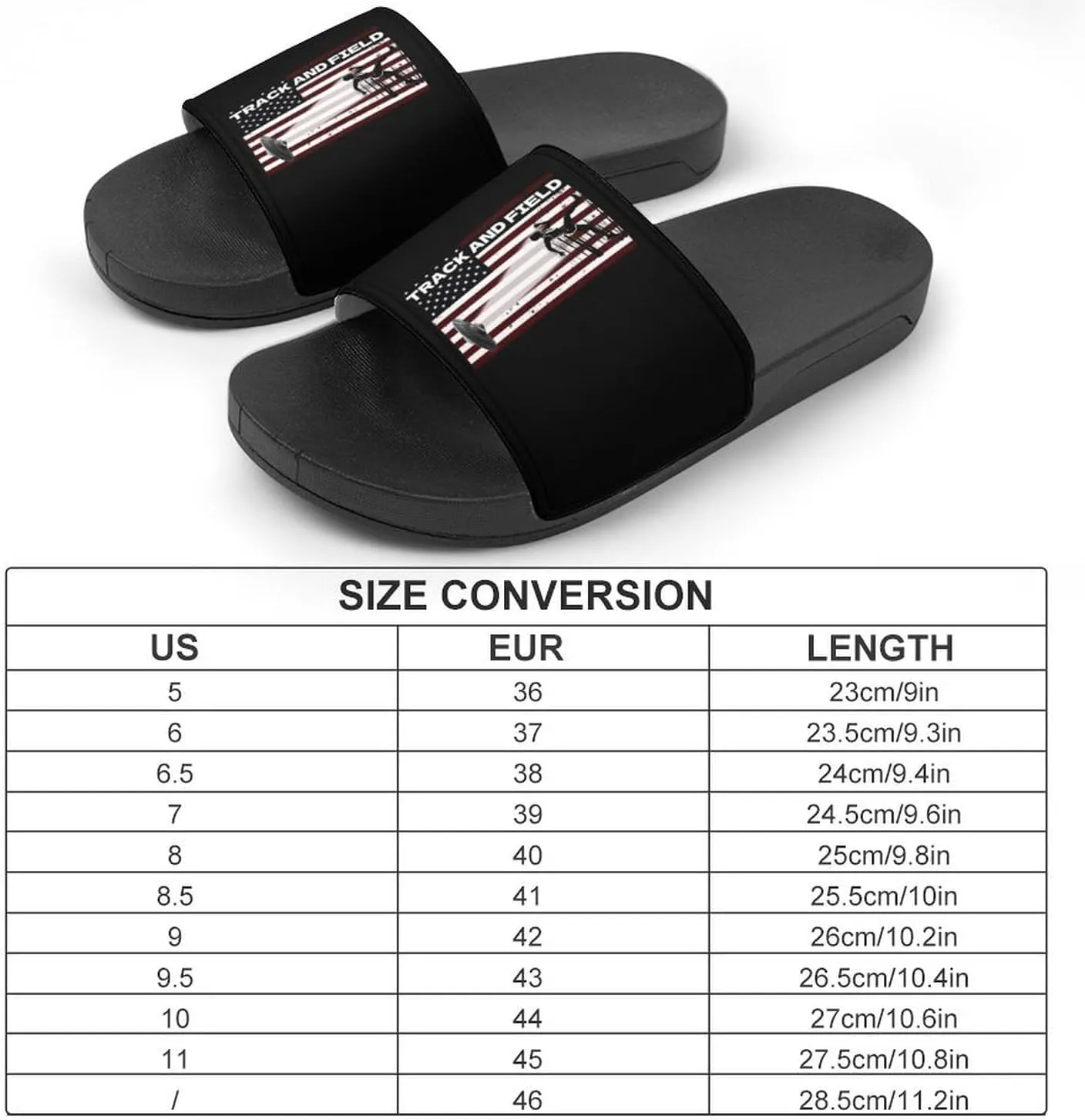 Texture USA Flag Track And Field Slippers Shower Slipper In-Door Slipper Quick Drying Non-Slip Bathroom Pool Woman Man PVC
