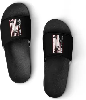 Texture USA Flag Track And Field Slippers Shower Slipper In-Door Slipper Quick Drying Non-Slip Bathroom Pool Woman Man PVC