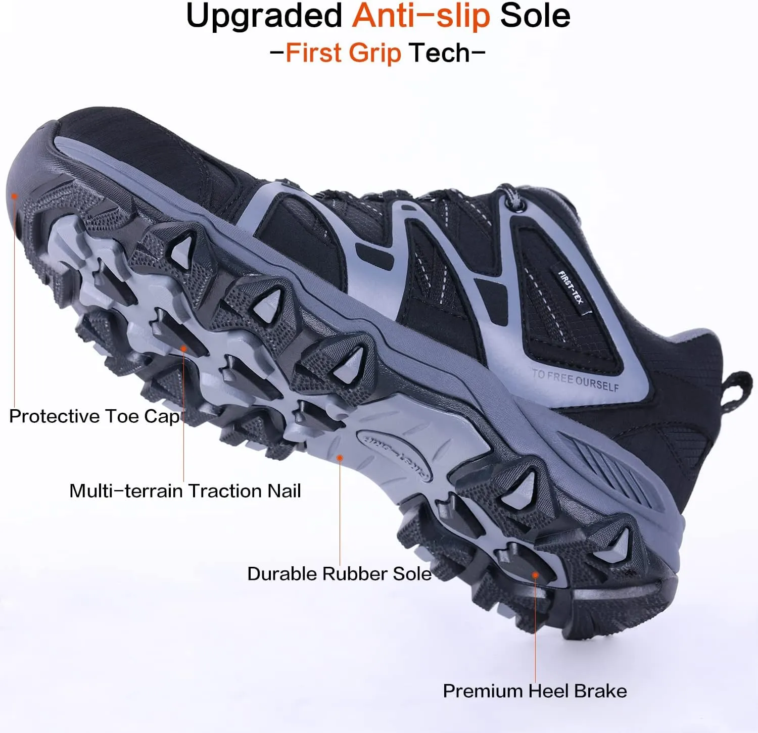 TFO Women's Lightweight Breathable Non-Slip Hiking Running Shoe Athletic Outdoor Walking Trekking Sneaker